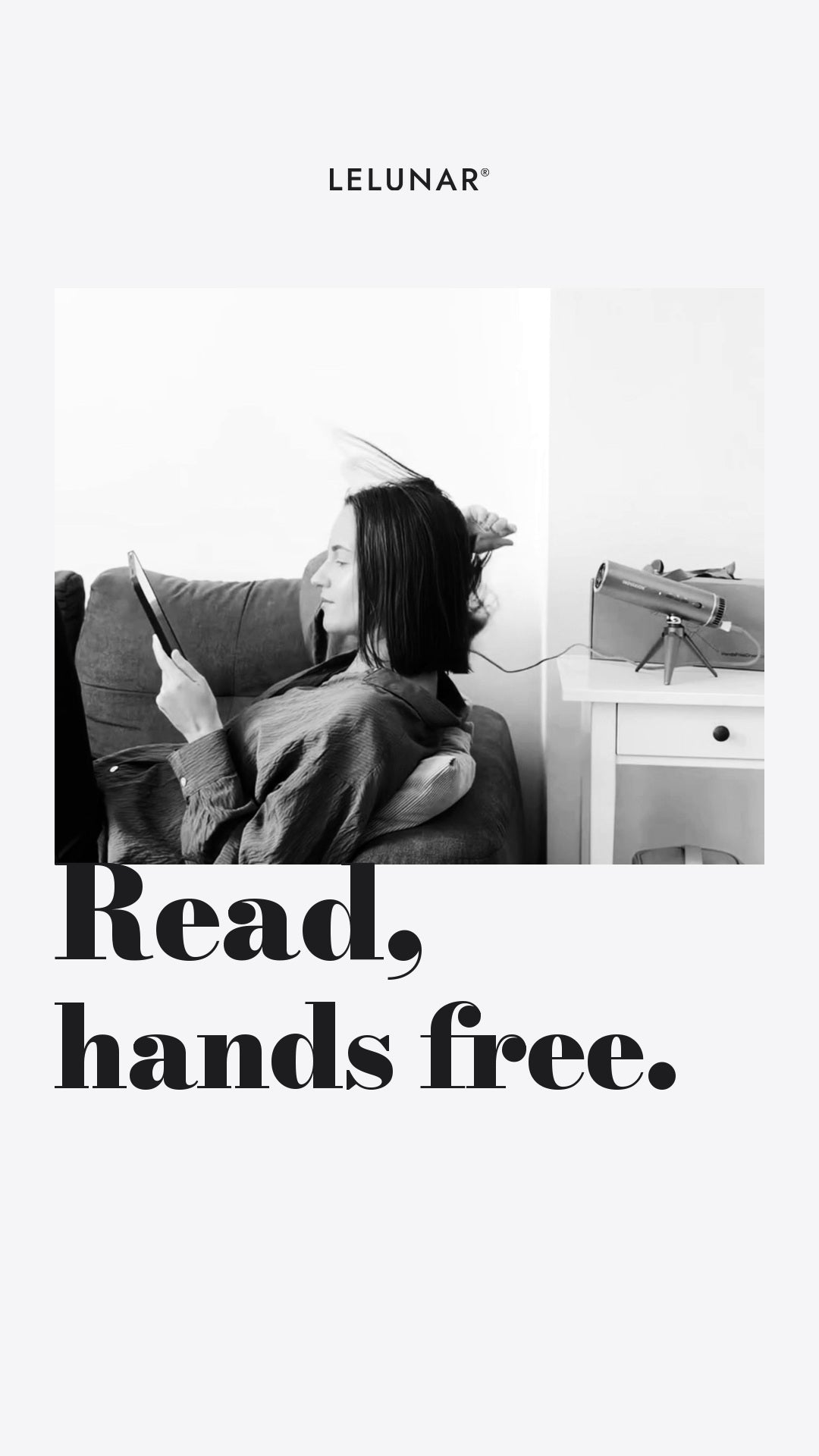 LELUNAR HandsFreeDryer in use — Instagram video