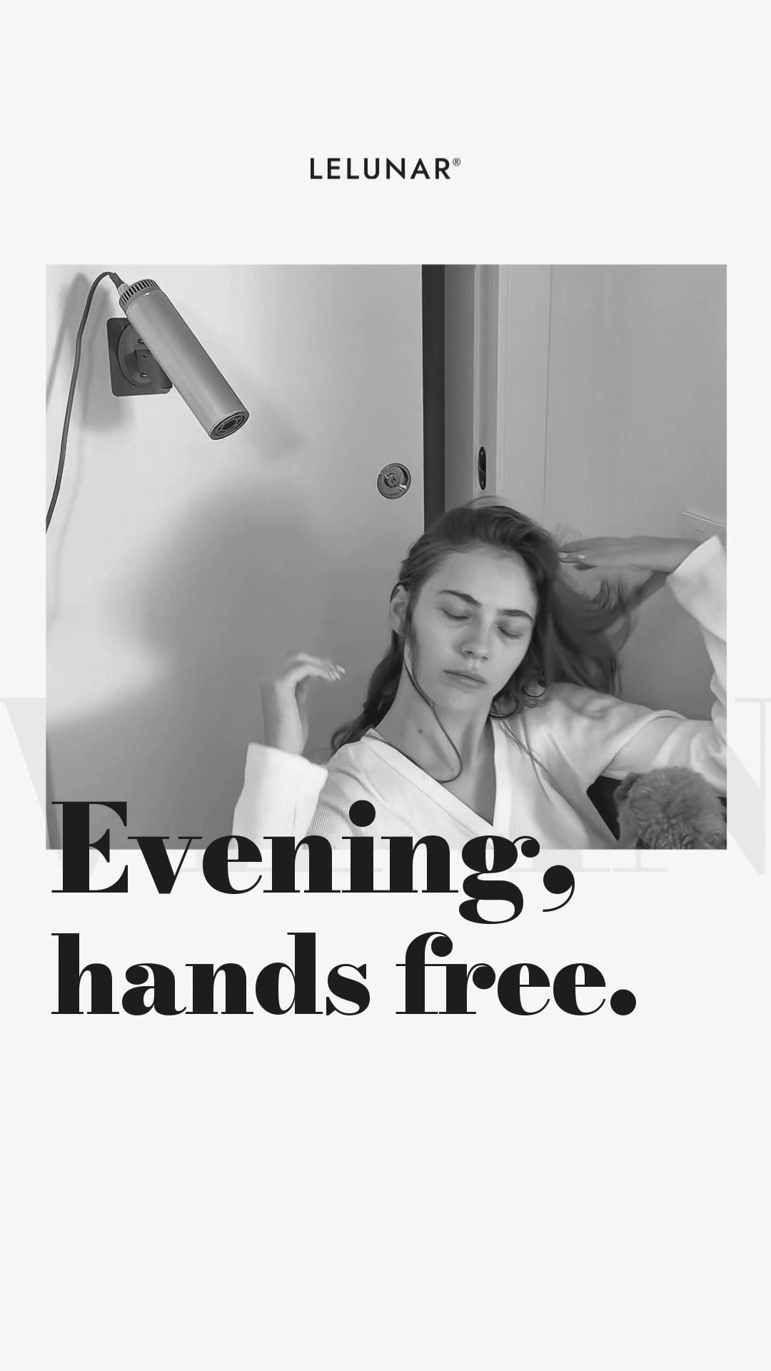 LELUNAR HandsFreeDryer in use — Instagram video